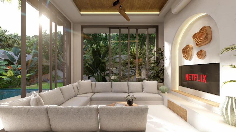 Living room with garden