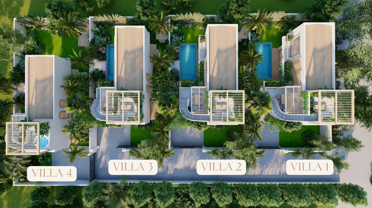 3D Drone View of The Den Villas