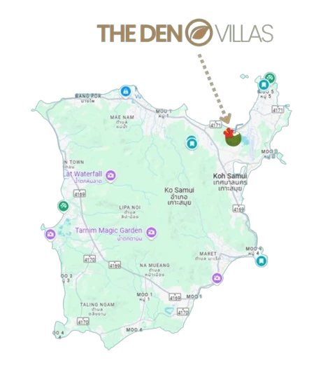 Location of The Den Villas